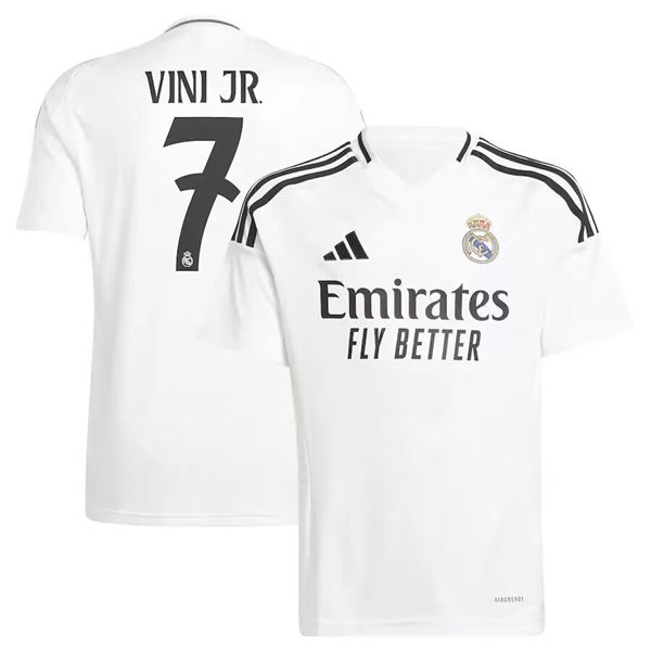 Men's Real Madrid #7 Vini Jr. White 2024/25 Soccer Jersey